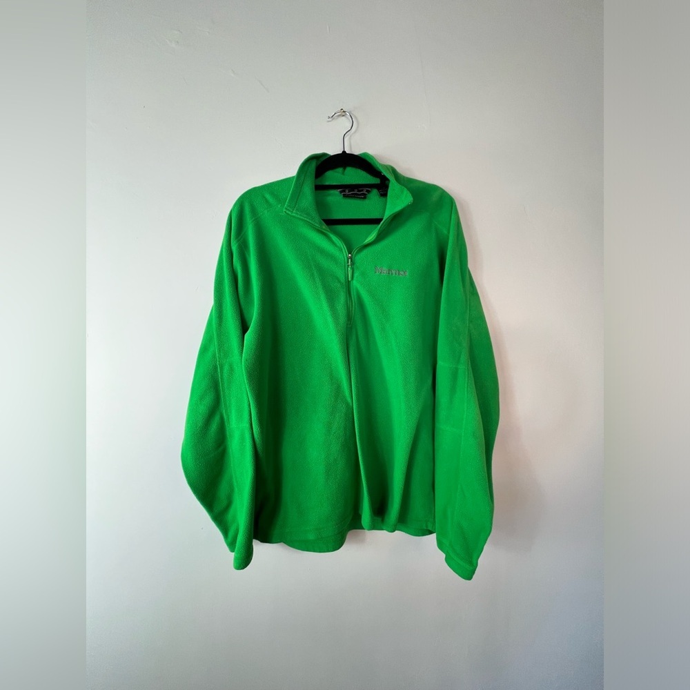 Marmot Men’s Green 1/4 Zip Pullover Size Large 1154 - Picture 1 of 4